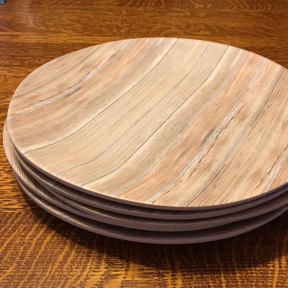 Other - SOLD 5 wood grain melamine dinner plates